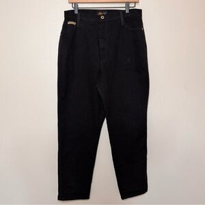 Vintage Action West Black High Rise Mom Jeans Straight Leg Deni